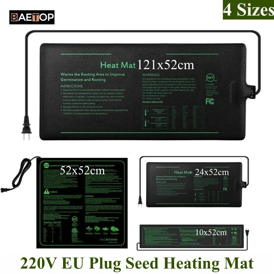 4 Sizes 220V EU Plug Seedling  - Heat Mat Seedling review and price