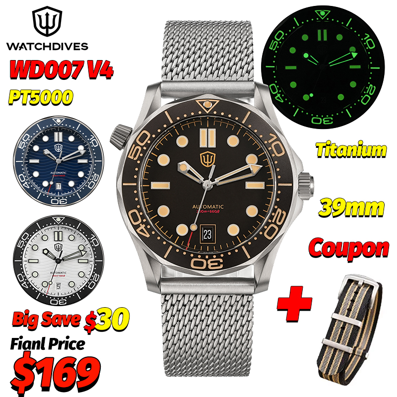 Watchdives Wd007 V4 39Mm NTTD  - Plastic Dome Clear review and price