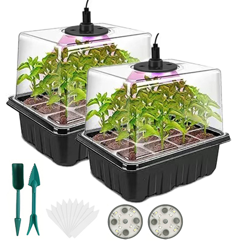 Seed starter tray with grow li - Humidity Dome Kit review and price