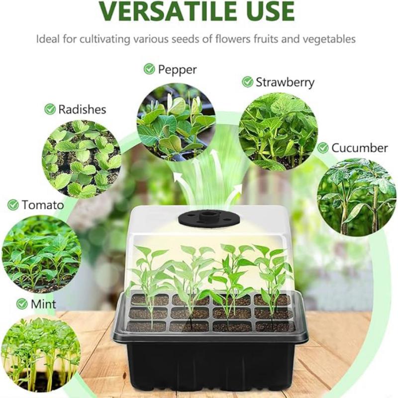 Seed starter tray with grow li - Humidity Dome Kit review and price