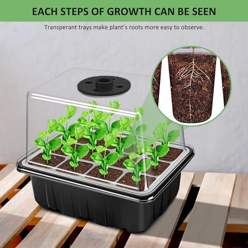 Seed starter tray with grow li - Humidity Dome Kit review and price