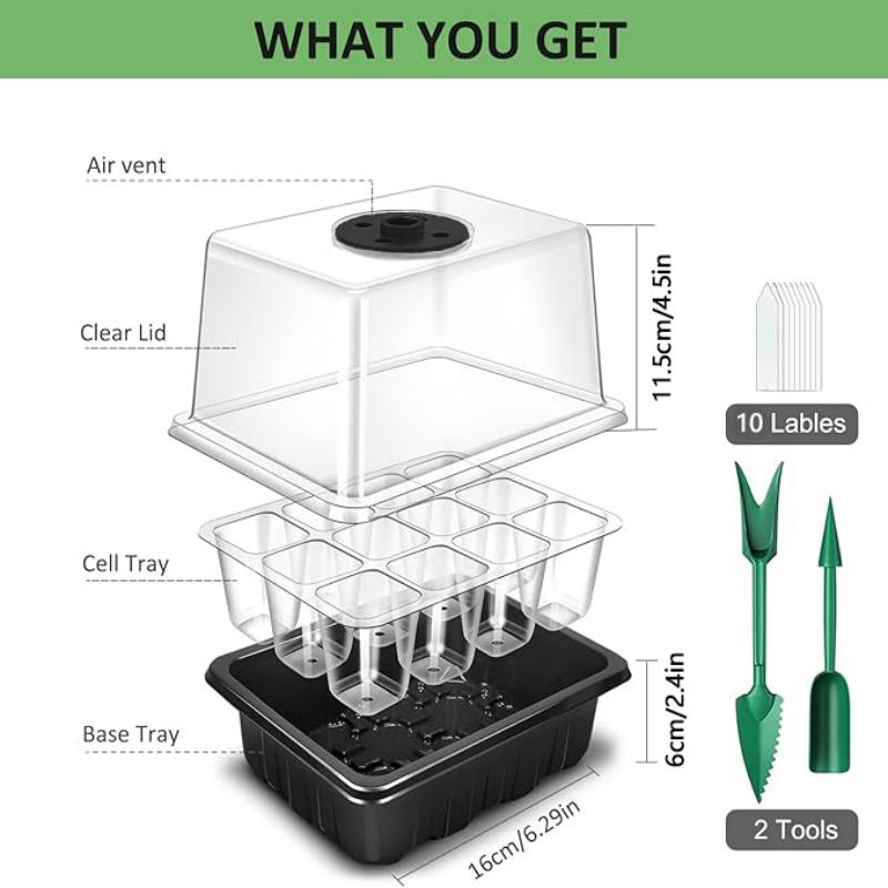Seed starter tray with grow li - Humidity Dome Kit review and price