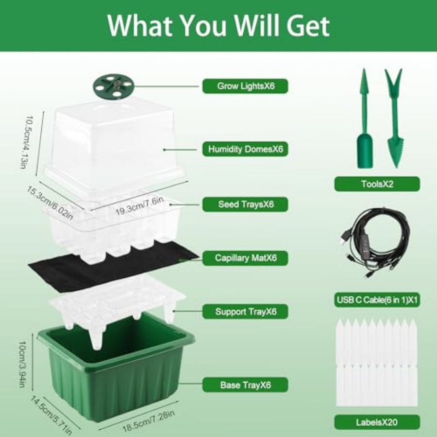 Seed Starter Tray with Light,  - Humidity Dome Kit review and price