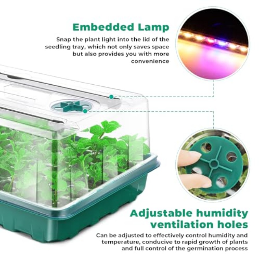 Seed Starter Tray with Grow Li - Humidity Dome Kit review and price