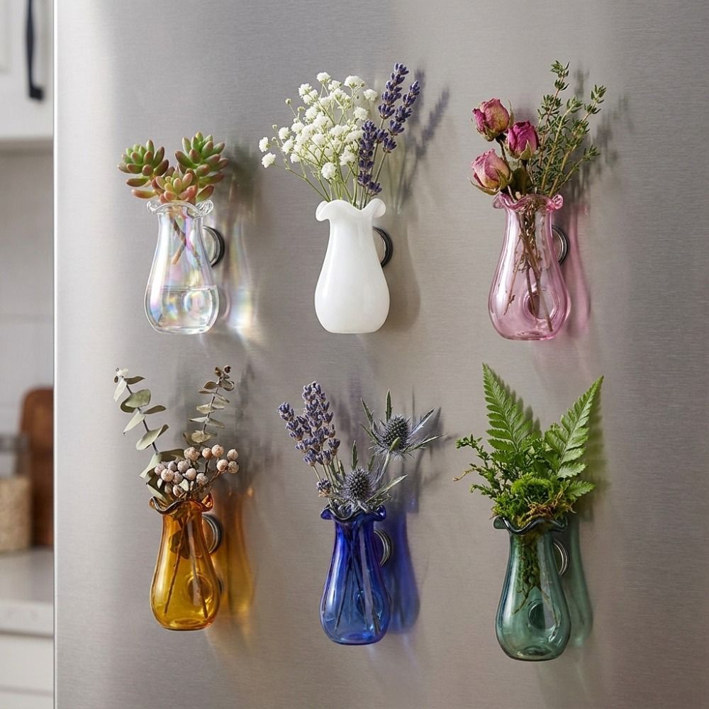 6Pcs DIY 3D Mini Vase Magnets  - Propagation Station Vase review and price